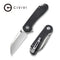 CIVIVI Elementum Flipper & Thumb Stud Knife Black G10 Handle (2.97" Satin Finished Nitro-V Blade) C18062AF-1