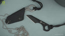 CIVIVI Gramis Fixed Blade Knife (1.02" 14C28N Blade), With 1PC Black Kydex Sheath, 1PC Plain Bead Chain & 1PC Black Lanyard C23004-1